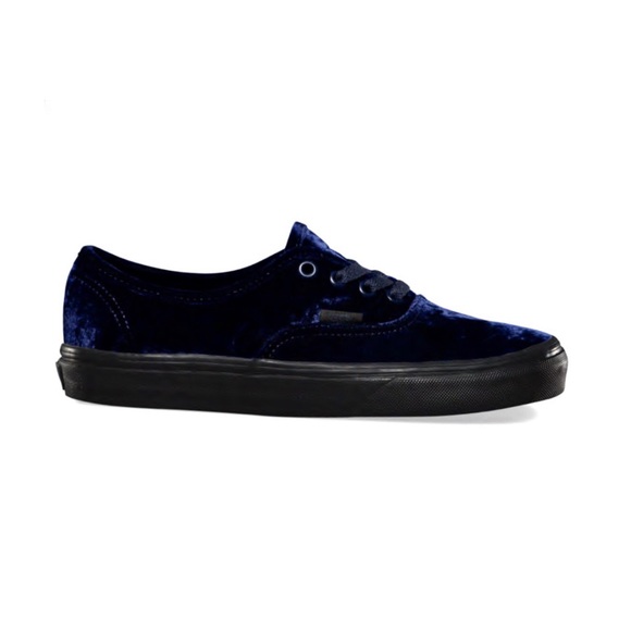 Just In NWT Vans Crushed Velvet Navy Black - Picture 7 of 8